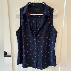 Banana republic classic fit button down tank top